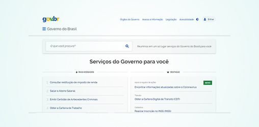 Gov.br ganha novo layout com mais funcionalidades