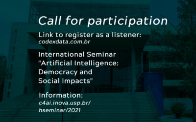 Participe do Seminário Internacional Inteligência Artificial: Democracia e Impactos Sociais